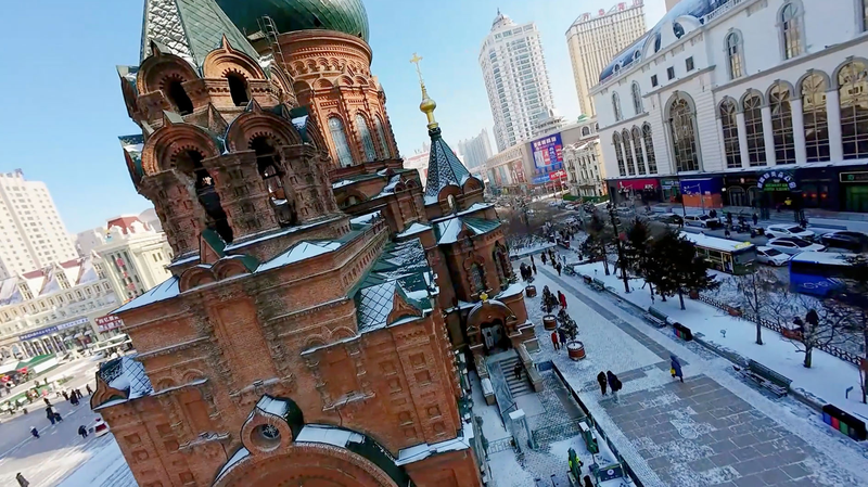 Máy bay không người lái ghi lại phép màu mùa đông của Harbin tại Nhà thờ Saint Sophia Máy bay không người lái ghi lại phép màu mùa đông của Harbin tại Nhà thờ Saint Sophia video poster