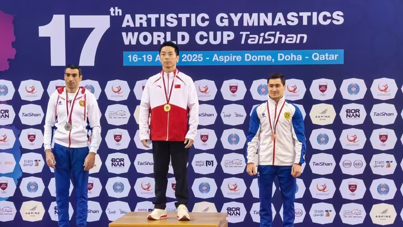 You Hao giành huy chương vàng trên vòng treo tại Giải Doha Gymnastics Cup You Hao giành huy chương vàng trên vòng treo tại Giải Doha Gymnastics Cup