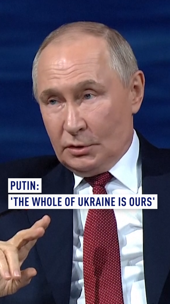 Zelenskyy cáo buộc các công ty phương Tây hỗ trợ Nga; Putin: “Ukraine là của chúng tôi” Zelenskyy cáo buộc các công ty phương Tây hỗ trợ Nga; Putin: "Ukraine là của chúng tôi" video poster