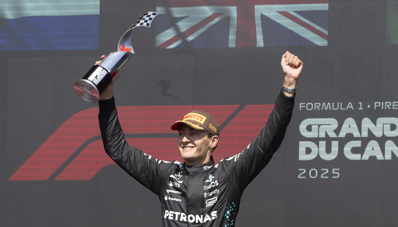 Russell giành chiến thắng tại GP Canada giữa kịch tính va chạm của McLaren