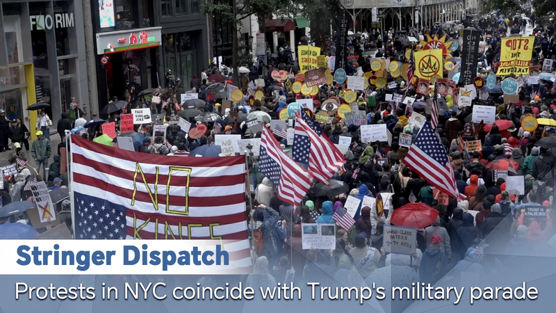 Các cuộc biểu tình tại NYC bùng nổ nhân dịp sinh nhật lần thứ 79 của Trump giữa lễ diễu hành quân đội Các cuộc biểu tình tại NYC bùng nổ nhân dịp sinh nhật lần thứ 79 của Trump giữa lễ diễu hành quân đội video poster