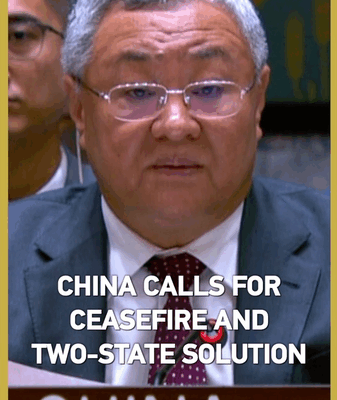 Trung Quốc kêu gọi chấm dứt tấn công tại Gaza & Bờ Tây, ủng hộ hòa bình hai nhà nước video poster