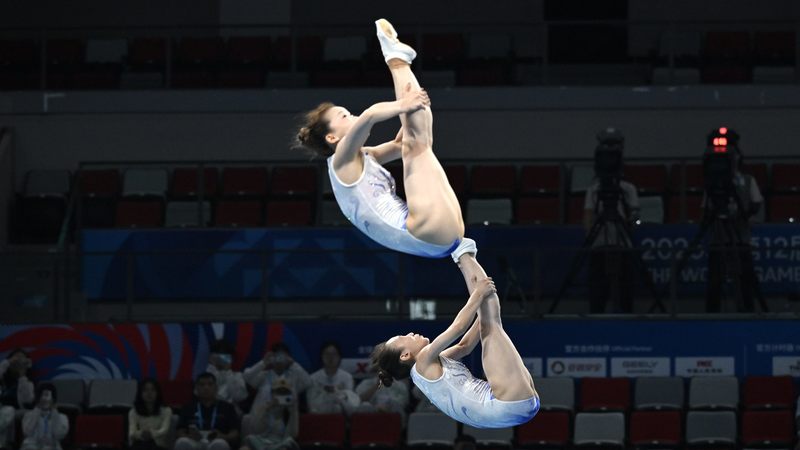 Trung Quốc giành huy chương vàng nhảy trampoline đồng bộ nữ tại Thành Đô 2025 Trung Quốc giành huy chương vàng nhảy trampoline đồng bộ nữ tại Thành Đô 2025