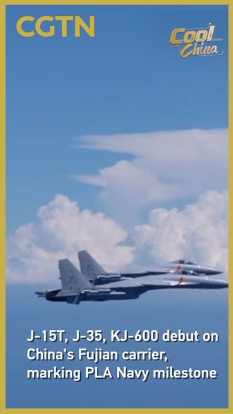 J-15T, J-35 và KJ-600 ra mắt trên tàu sân bay Phúc Kiến J-15T, J-35 và KJ-600 ra mắt trên tàu sân bay Phúc Kiến video poster