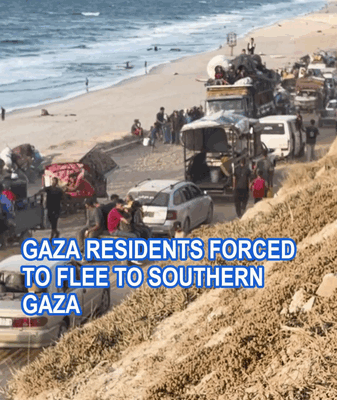 Hàng ngàn người chạy trốn Gaza City đến al-Mawasi sau lệnh sơ tán Hàng ngàn người chạy trốn Gaza City đến al-Mawasi sau lệnh sơ tán video poster