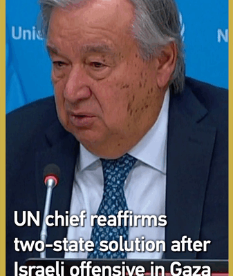 Guterres: Giải pháp hai nhà nước ‘Con đường duy nhất’ đến hòa bình Trung Đông Guterres: Giải pháp hai nhà nước 'Con đường duy nhất' đến hòa bình Trung Đông video poster