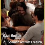21 nhà hoạt động Tây Ban Nha trở về Madrid, báo cáo lạm dụng sau khi đoàn thuyền Gaza bị chặn video poster