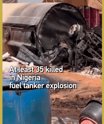 Ít nhất 35 người chết trong vụ nổ xe chở nhiên liệu ở Nigeria Ít nhất 35 người chết trong vụ nổ xe chở nhiên liệu ở Nigeria video poster