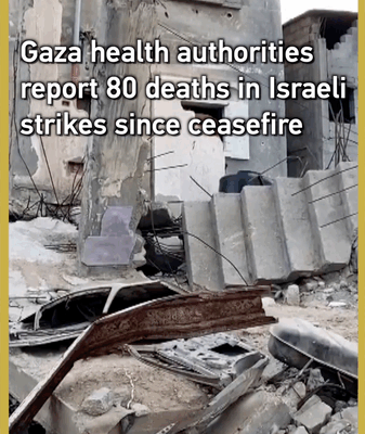 Lệnh ngừng bắn ở Gaza đang bị đe dọa: 80 người chết, 303 người bị thương kể từ ngày 10 tháng 10 video poster