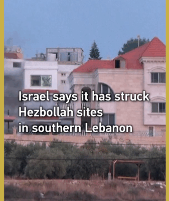 Israel tấn công các địa điểm của Hezbollah ở miền nam Lebanon video poster