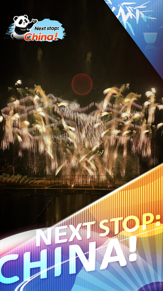 Pháo hoa Liuyang thắp sáng đêm với chùm tia mặt trời vàng video poster