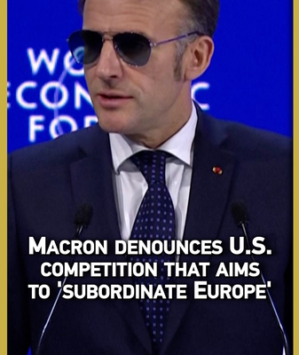 Macron tại Davos: Cạnh tranh từ Mỹ rủi ro làm châu Âu bị lệ thuộc video poster