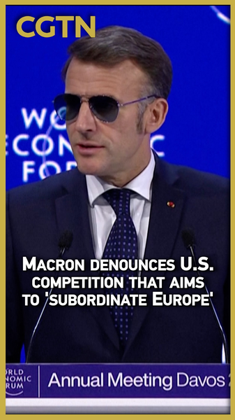 Macron tại Davos: Cạnh tranh từ Mỹ rủi ro làm châu Âu bị lệ thuộc video poster